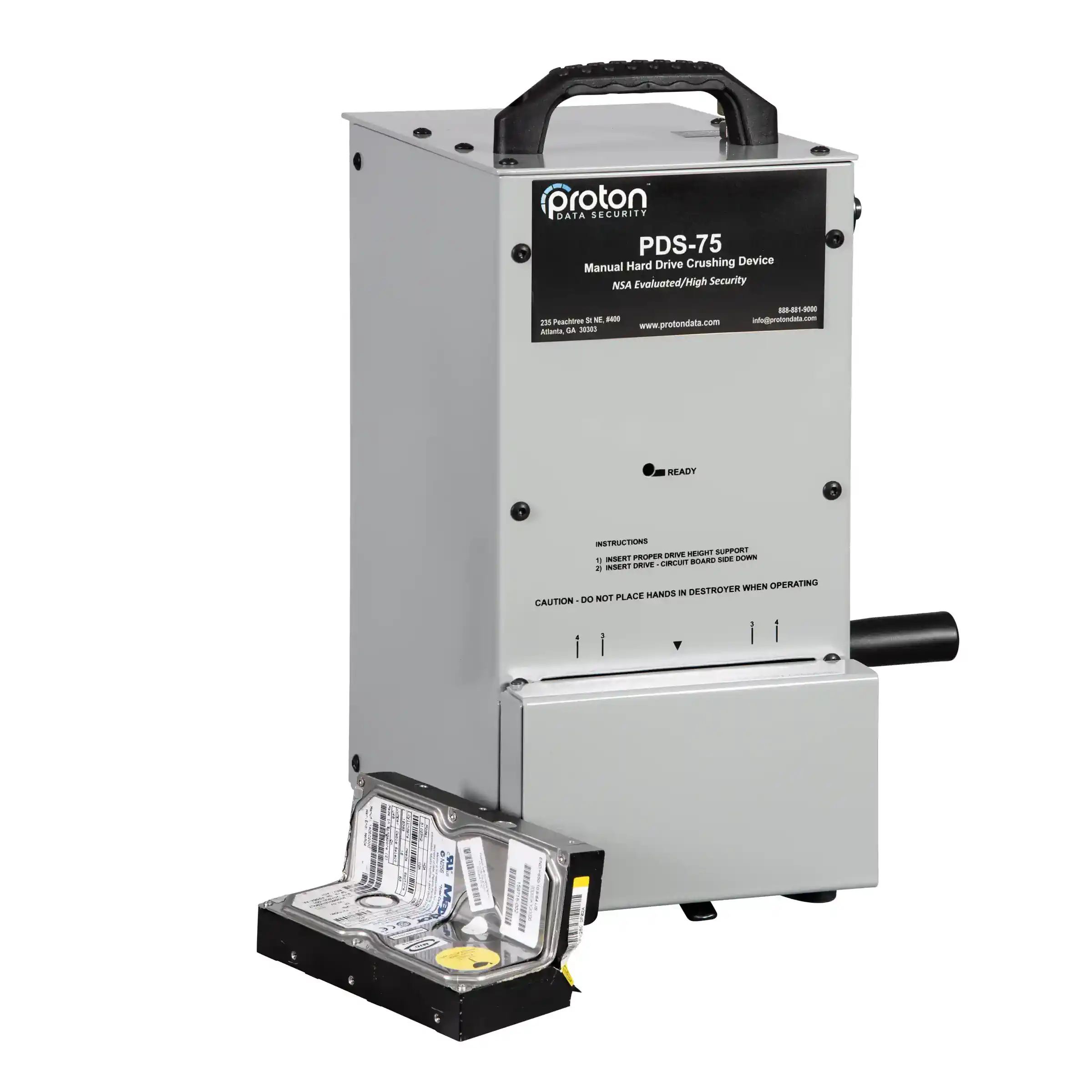 Destructor manual de discos duros Proton PDS-75
